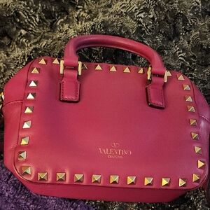 Valentino Pink Mini Bag with Gold Studs